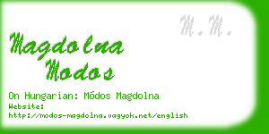 magdolna modos business card